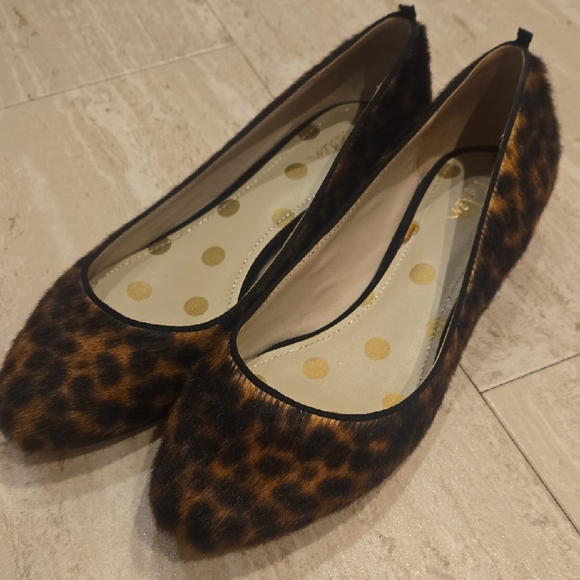 Boden Shoes - Boden Anthropologie Amelie Cheetah Print Calf Hair Flats with Mini Heel